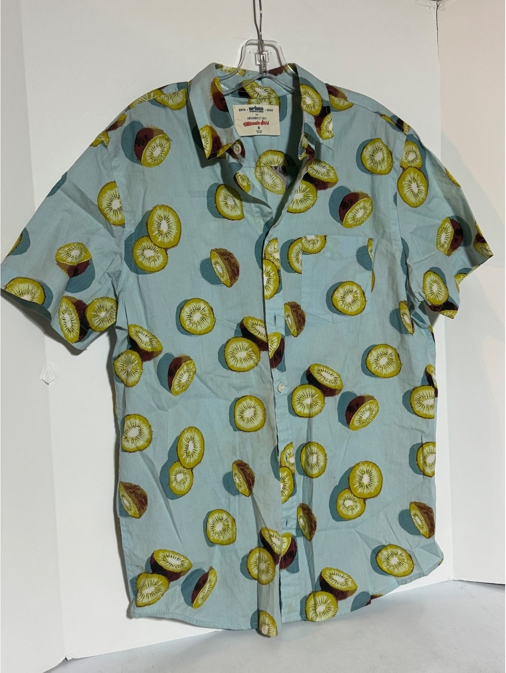 Urban Pipeline Awesomely Soft Ultimate Shirt Kiwi Hawaiian M